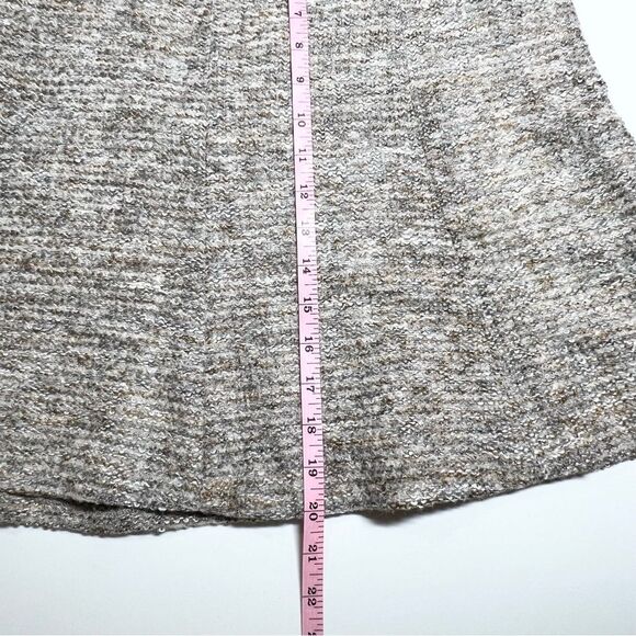 NWT Ann Taylor Neutral Tweed Flounce Skirt Wool Blend 14 - Picture 11 of 12